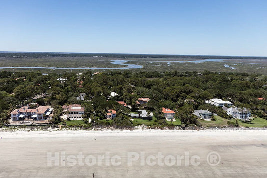 Photo- an Aerial View of Sea Island, a privately Owned, Wealthy Enclave in Glynn County, Georgia 13 Fine Art Photo Reproduction
