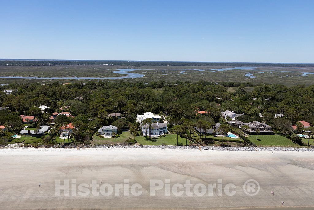 Photo- an Aerial View of Sea Island, a privately Owned, Wealthy Enclave in Glynn County, Georgia 14 Fine Art Photo Reproduction