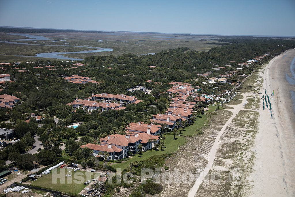 Photo- An aerial view of Sea Island, a privately owned, wealthy enclave in Glynn County, Georgia 15 Fine Art Photo Reproduction