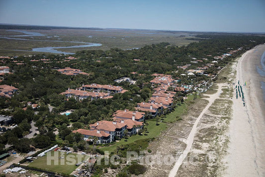 Photo- An aerial view of Sea Island, a privately owned, wealthy enclave in Glynn County, Georgia 15 Fine Art Photo Reproduction