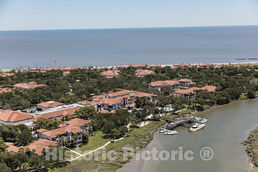 Photo- an Aerial View of Sea Island, a privately Owned, Wealthy Enclave in Glynn County, Georgia 3 Fine Art Photo Reproduction