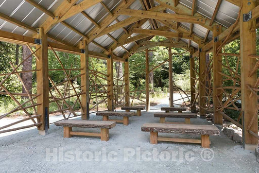 Photo - Bamboo Resting Place at The Sarah P. Duke Gardens, a 55-Acre Public Garden on The Campus of Duke University- Fine Art Photo Reporduction