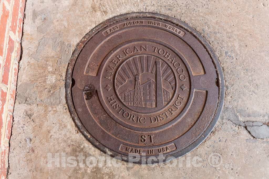 Photo - Street Grate in The American Tobacco Neighborhood, Locally Called The American Tobacco Campus, in Durham, North Carolina- Fine Art Photo Reporduction