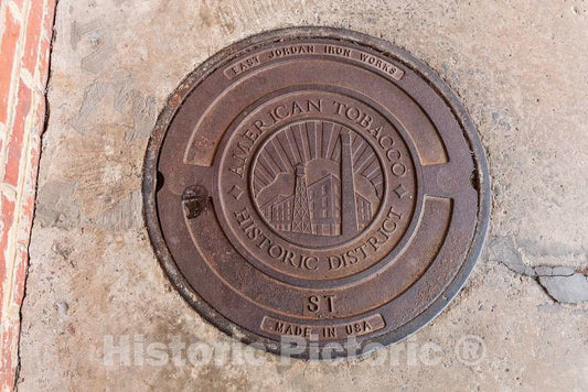 Photo - Street Grate in The American Tobacco Neighborhood, Locally Called The American Tobacco Campus, in Durham, North Carolina- Fine Art Photo Reporduction