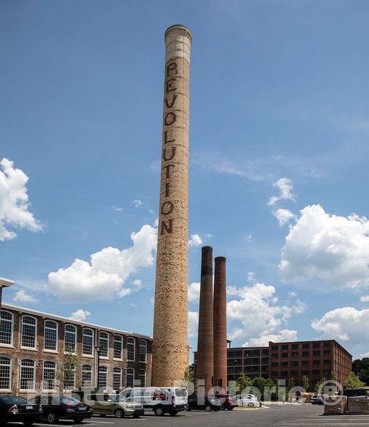 Photo- The Old Cone Mills's White Oak Plant Established in 1891 as a Factory Making Flannel Goods, and Purchased by The Cone Brothers in 1905 in Greensboro, North Carolina 1