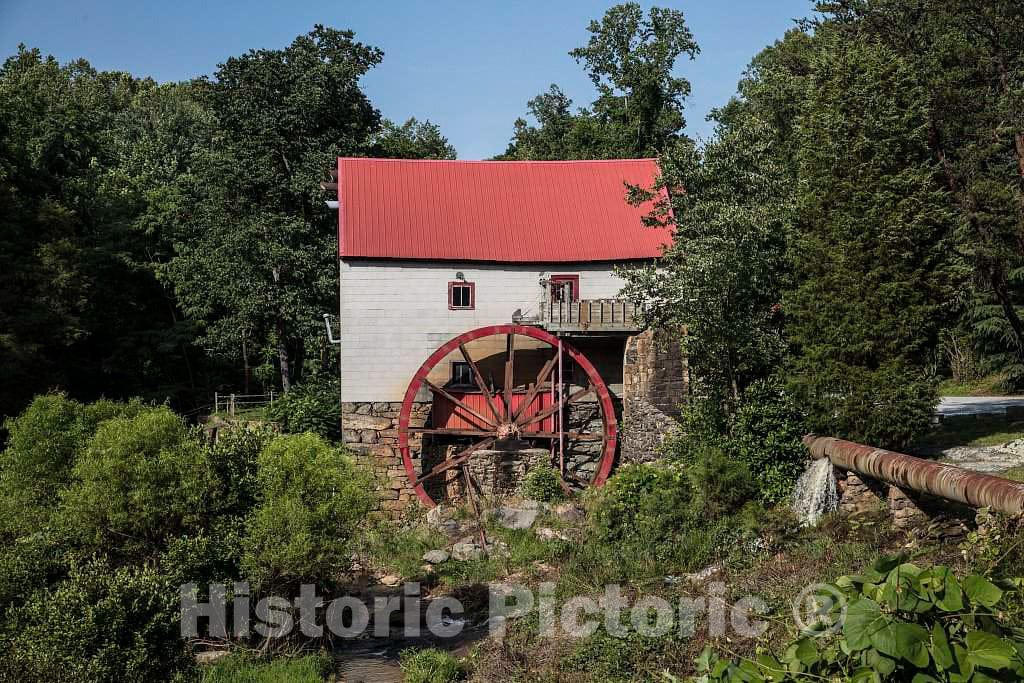 Photo- The Old Mill of Guilford, Also Known as Bailes' Old Mill, is a Historic and Still-Working grist Mill Near Oak Ridge in Guilford County, North Carolina 2 Fine Art Photo