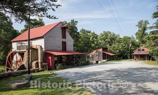 Photo- The Old Mill of Guilford, Also Known as Bailes' Old Mill, is a Historic and Still-Working grist Mill Near Oak Ridge in Guilford County, North Carolina 4 Fine Art Photo
