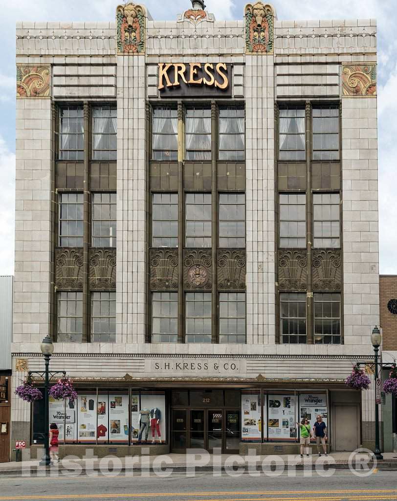 Photo - The old S. H. Kress Co."five and dime" store in downtown Greensboro, North Carolina- Fine Art Photo Reporduction