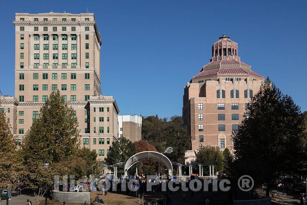 Photo - View of Downtown Asheville, in Western North Carolina- Fine Art Photo Reporduction