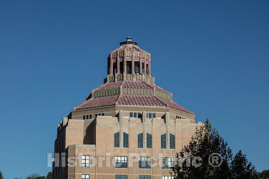Photo - Tower of The Landmark, Art Deco-Style City Hall Building in Downtown Asheville, North Carolina- Fine Art Photo Reporduction