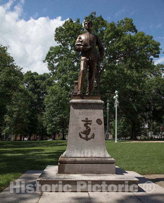 Photo - Statue of Worth Bagley on The Grounds of The North Carolina State Capitol in Raleigh, North Carolina- Fine Art Photo Reporduction