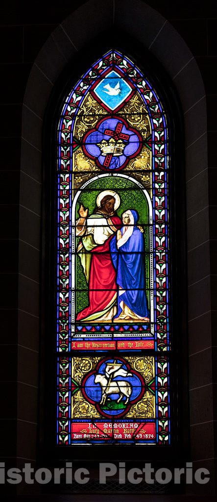 Photo- Stained Glass Window Inside Christ Episcopal Church in Raleigh, North Carolina, one of The First Gothic Reivival Churches in The American South 1 Fine Art Photo Reproduction