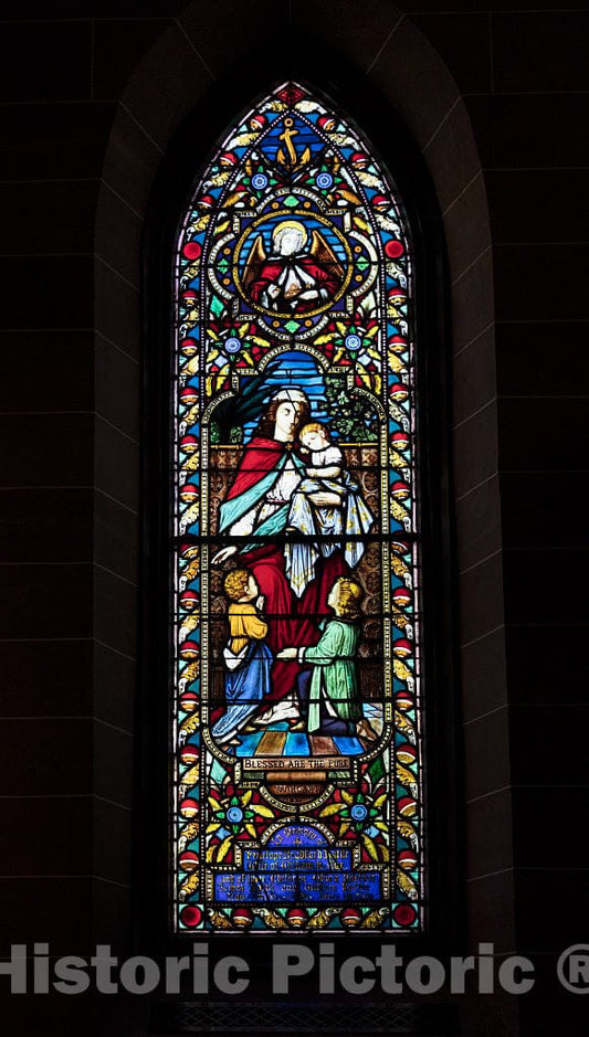 Photo- Stained Glass Window Inside Christ Episcopal Church in Raleigh, North Carolina, one of The First Gothic Reivival Churches in The American South 3 Fine Art Photo Reproduction