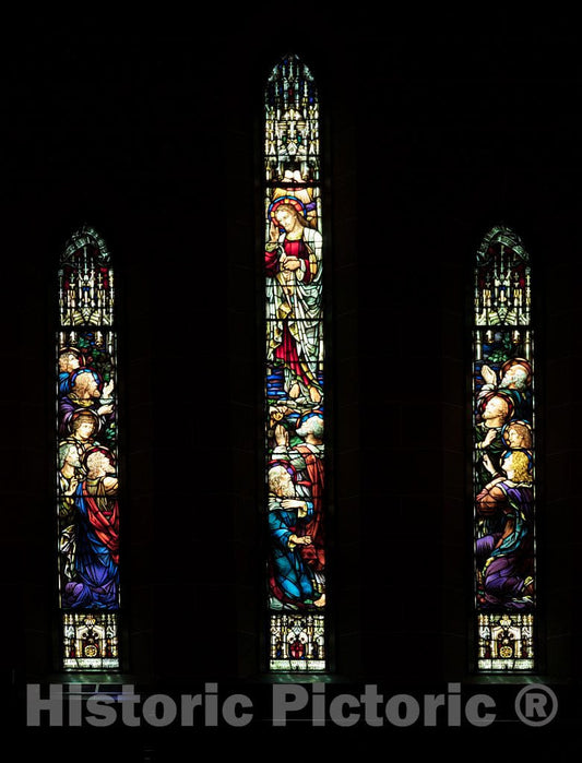 Photo- Stained Glass Window Inside Christ Episcopal Church in Raleigh, North Carolina, one of The First Gothic Reivival Churches in The American South 5 Fine Art Photo Reproduction