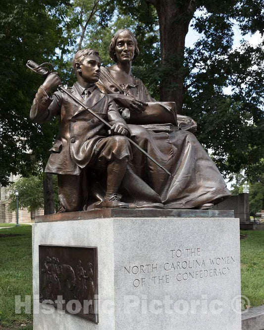 Photo- The North Carolina Women of The Confederacy Monument on The Grounds of The North Carolina State Capitol in Raleigh, North Carolina 1 Fine Art Photo Reproduction