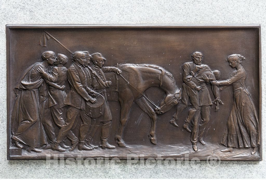 Photo - Relief on the"North Carolina Women of the Confederacy" monument on the grounds of the North Carolina state capitol in Raleigh, North Carolina- Fine Art Photo Reporduction
