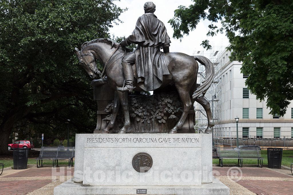 Photo- Rear View of The Presidents North Carolina Gave to The Nation Statue, by Charles Keck, on The Grounds of The North Carolina State Capitol in Raleigh, North Carolina