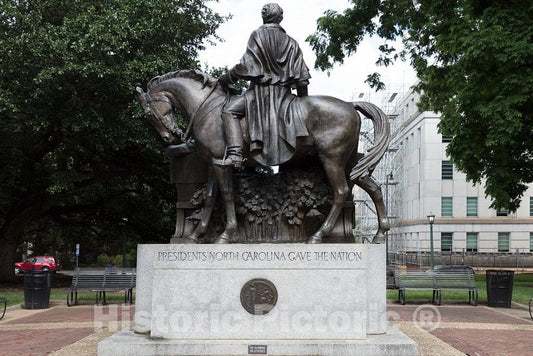 Photo- Rear View of The Presidents North Carolina Gave to The Nation Statue, by Charles Keck, on The Grounds of The North Carolina State Capitol in Raleigh, North Carolina