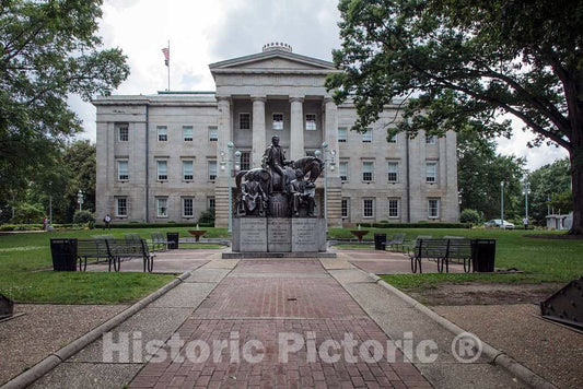 Photo- Pathway leading to the"Presidents North Carolina Gave to the Nation" statue on the grounds of the North Carolina state capitol in Raleigh, North Carolina 2