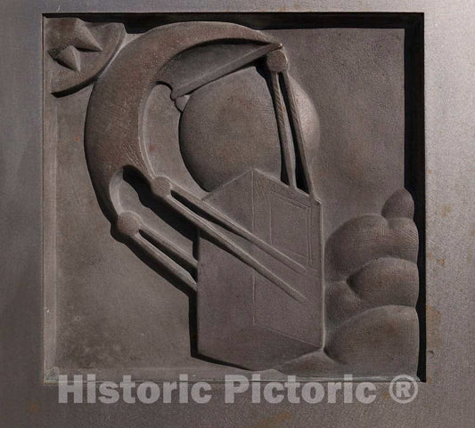Photograph - One of six Relief Panels Depicting Conquest of The air at The Wright Brothers National Memorial in Kill Devil Hills, North Carolina, commemorates The First Successful, sustained 2