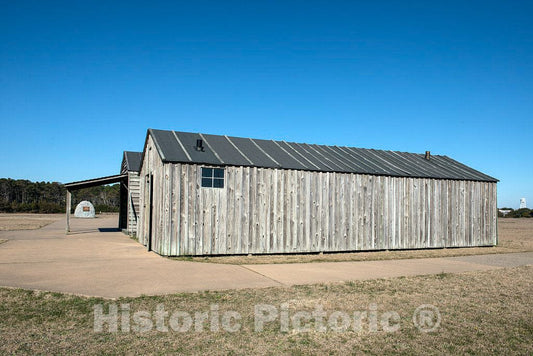 Photo - Reproduction of The Wright Brothers' Original Hangar for Their Flying Machine, Part of The Wright Brothers National Memorial in Kill Devil Hills, North Carolina