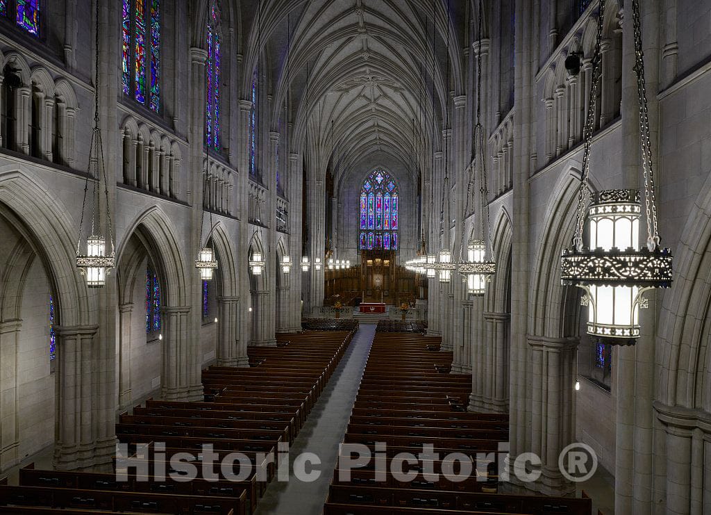 Photo- Sanctuary of The Duke University Chapel on The Duke University Chapel on The university's Campus in Durham, North Carolina 1 Fine Art Photo Reproduction
