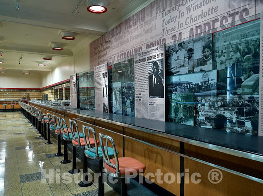 Photograph - Lunch counter at the old Woolworth's"five and dime" store, a legendary site marking the American civil-rights movement and is now the International Civil Rights Center & Museu 2