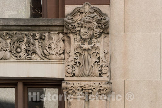Photo- Ornate architectural detail on a building in downtown Asheville, North Carolina 1 Fine Art Photo Reproduction