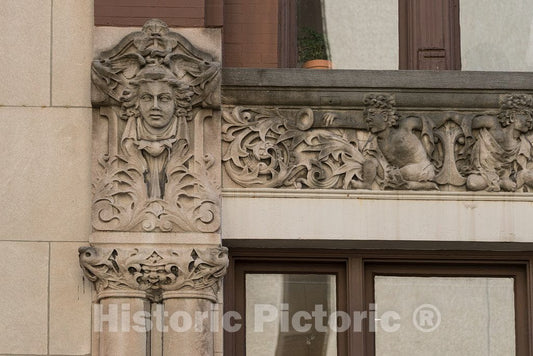 Photo- Ornate Architectural Detail on a Building in Downtown Asheville, North Carolina 3 Fine Art Photo Reproduction