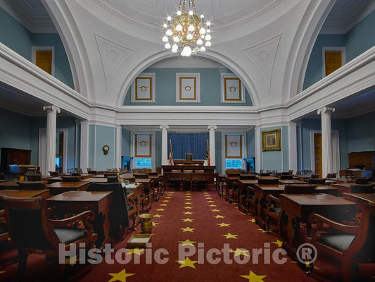 Photo - The onetime Senate Chambers in The North Carolina Capitol in Raleigh- Fine Art Photo Reporduction