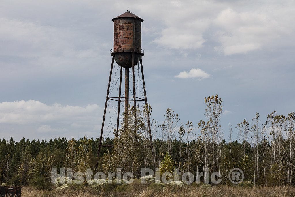 Photo - This Rusty Old Water Tower Stands Outside Tiny Como, Mississippi- Fine Art Photo Reporduction