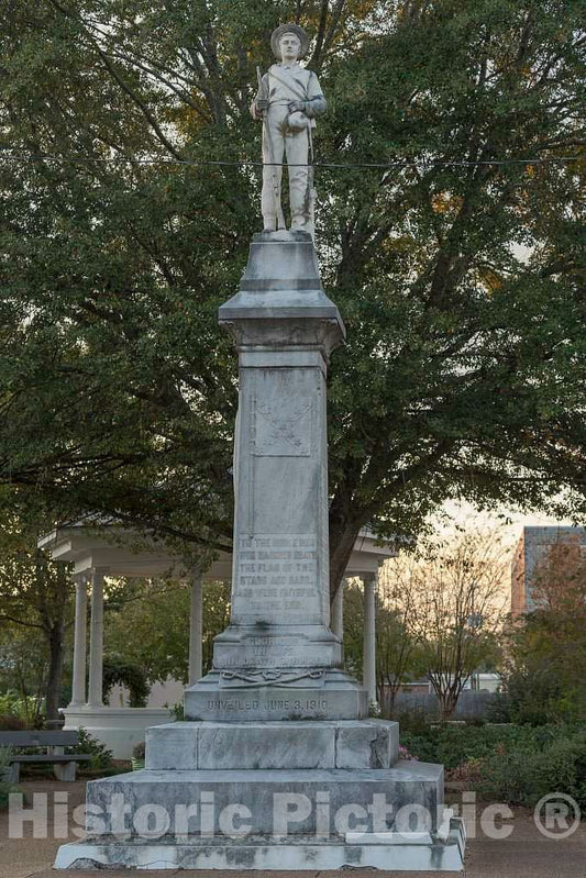 Photo - Confederate monument in downtown Grenada, Mississippi- Fine Art Photo Reporduction