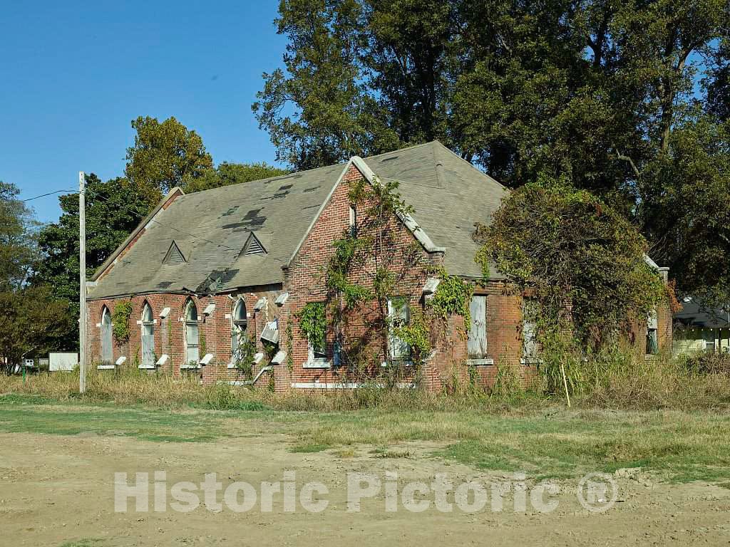 Photo- Remains of Simpson Hall, an Old Masonic Building in Dundee, Mississippi 1 Fine Art Photo Reproduction
