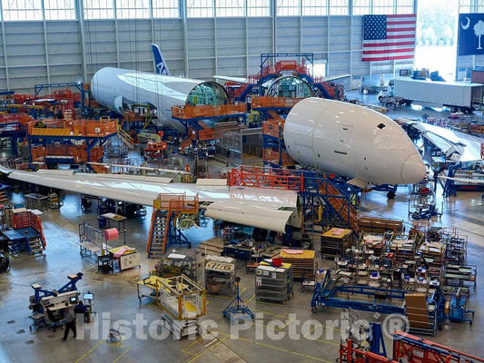 Photo- Work progresses at Boeing South Carolina, an Assembly site for Boeing's Commercial Airplanes Division in North Charleston, South Carolina 9 Fine Art Photo Reproduction