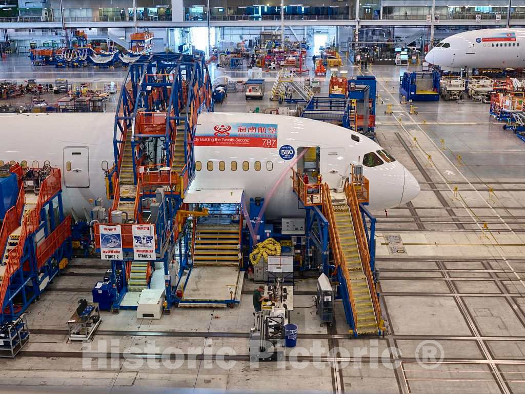 Photo- Work progresses at Boeing South Carolina, an Assembly site for Boeing's Commercial Airplanes Division in North Charleston, South Carolina 10 Fine Art Photo Reproduction
