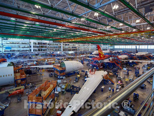 Photo- Work progresses at Boeing South Carolina, an Assembly site for Boeing's Commercial Airplanes Division in North Charleston, South Carolina 3 Fine Art Photo Reproduction