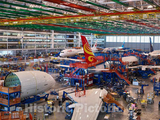 Photo- Work progresses at Boeing South Carolina, an Assembly site for Boeing's Commercial Airplanes Division in North Charleston, South Carolina 5 Fine Art Photo Reproduction
