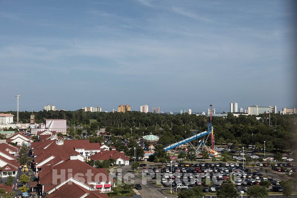Photo- This View of The Broadway at The Beach Amusement Area and The Distant Skyline of Myrtle Beach, South Carolina was not Taken from a Helicopter, Small Plane 1