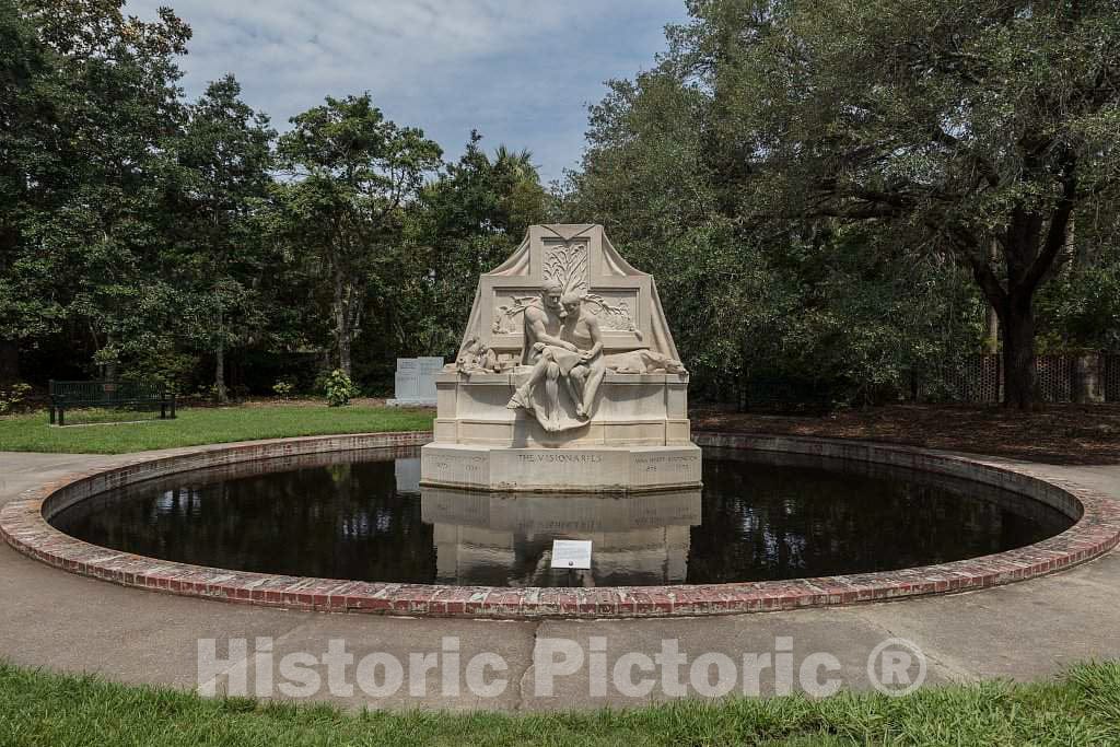 Photo -The Visionaries, Anna Hyatt Huntington's Limestone Grouping at Brookgreen Gardens, a vast Complex of Sculpture Gardens, Ecosystem Trails- Fine Art Photo Reporduction