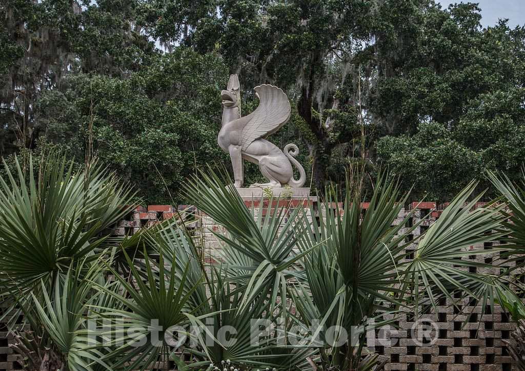 Photo -"Griffon," Paul Howard Manship's 1917 sculpture at Brookgreen Gardens, a vast complex of sculpture gardens, ecosystem trails- Fine Art Photo Reporduction