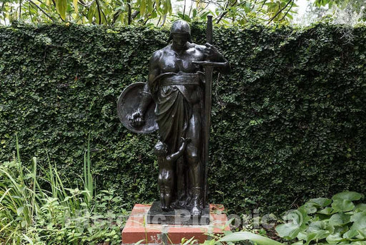 Photo -Disarmament, Daniel Chester French's 1919 Bronze Sculpture at Brookgreen Gardens, a vast Complex of Sculpture Gardens, Ecosystem Trails- Fine Art Photo Reporduction