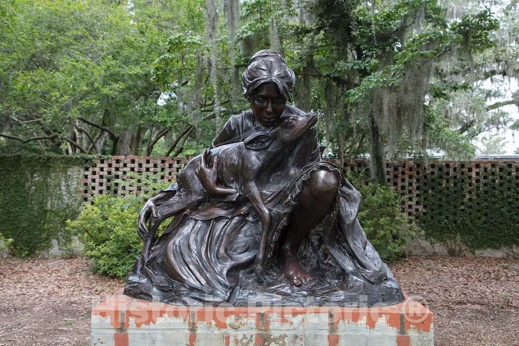 Photograph-"Cares For Her Brothers," Veryl Goodnight's 1985 bronze sculpture at Brookgreen Gardens, a vast complex of sculpture gardens, ecosystem trails, a wildlife preserve and a small zoo