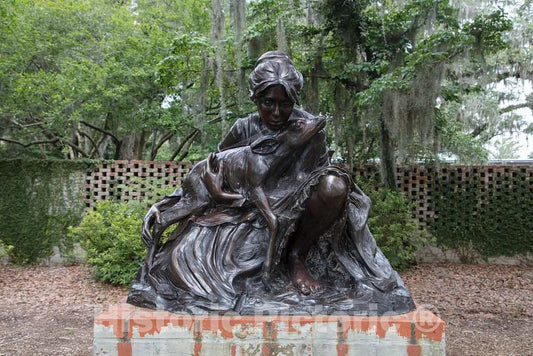 Photograph-"Cares For Her Brothers," Veryl Goodnight's 1985 bronze sculpture at Brookgreen Gardens, a vast complex of sculpture gardens, ecosystem trails, a wildlife preserve and a small zoo