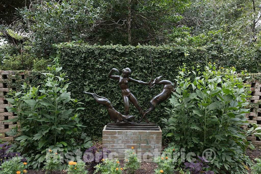 Photo - Gleb W. Derujunsky's c. 1925 Bronze Diana Sculpture at Brookgreen Gardens, a vast Complex of Sculpture Gardens- Fine Art Photo Reporduction