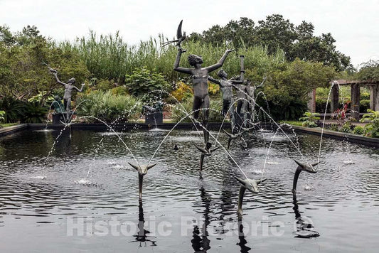Photo-The Fountain of The Muses Sculpture Group, by Carl Mills, at Brookgreen Gardens, a vast Complex of Sculpture Gardens, Ecosystem Trails 1 Fine Art Photo Reproduction
