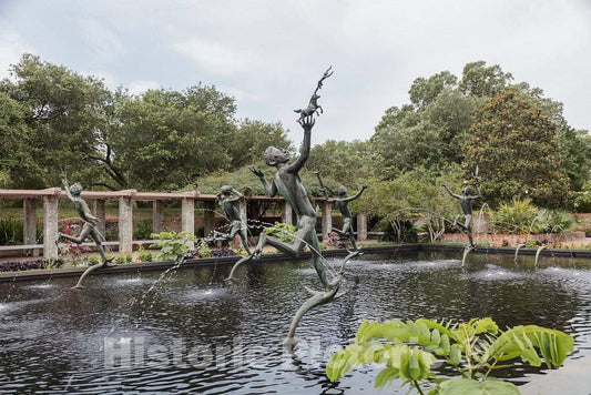 Photo-The Fountain of The Muses Sculpture Group, by Carl Mills, at Brookgreen Gardens, a vast Complex of Sculpture Gardens, Ecosystem Trails 2 Fine Art Photo Reproduction