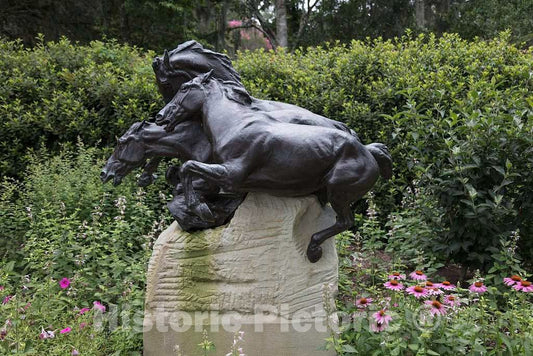 Photo - John Gutzon de la Mothe Borglum's 1904"Mares of Diomedes" sculpture at Brookgreen Gardens, a vast complex of sculpture gardens, ecosystem trails
