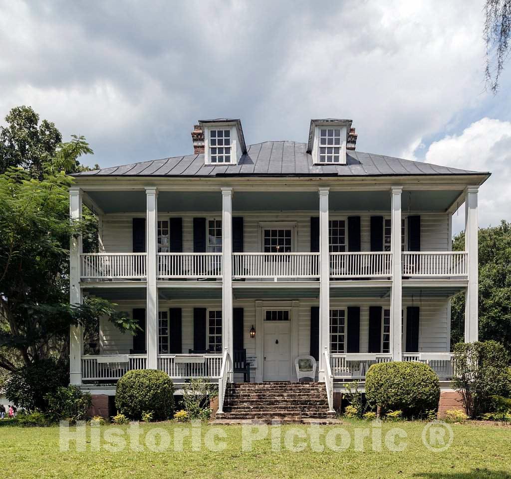 Photo- The Great House at Hopsewee Plantation, Near The Settlement of North Santee, Along The Santee River in Georgetown County, South Carolina 3 Fine Art Photo Reproduction