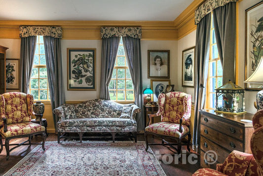 Photo - Living room at Hopsewee Plantation, near the settlement of North Santee, along the Santee River in Georgetown County, South Carolina- Fine Art Photo Reporduction