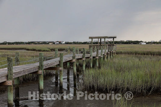 Photo- Scene on marshy Pawley's Island, a barrier island in Georgetown County, South Carolina 9 Fine Art Photo Reproduction
